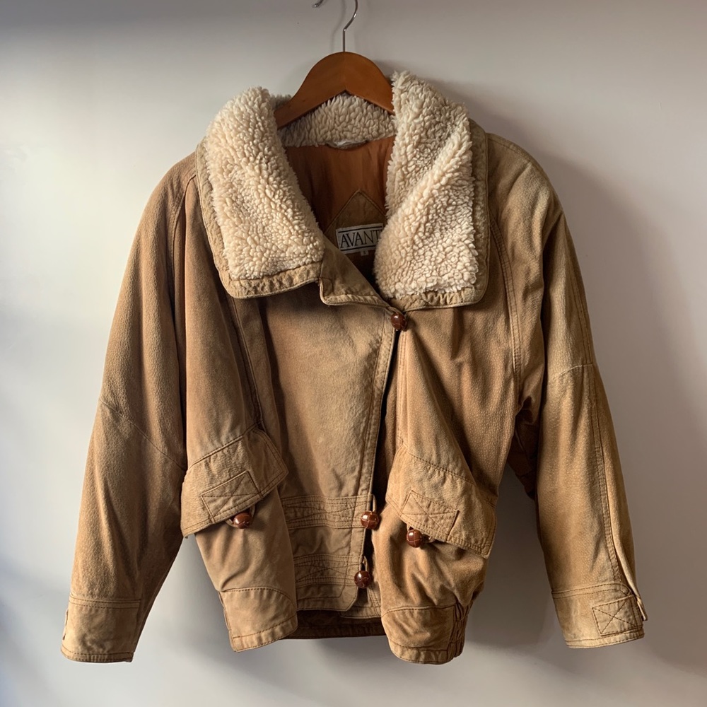 Vintage Avanti Suede bomber fur jacket